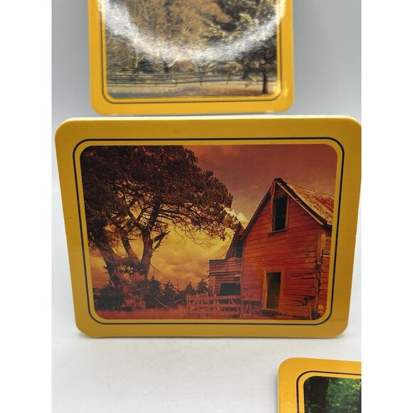 4 - COUNTRY SCENE COASTER'S WITH FELT BACKS VINTAGE SEE ALL - Picture 15 of 16